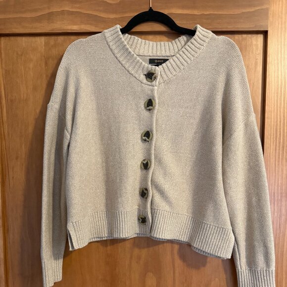 Quince 100% Organic Cotton Cropped Cardigan Size M - Picture 2 of 4
